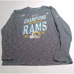 NFL Las Angeles Rams Gray Champion Long Sleeve T-shirt  Men Large
